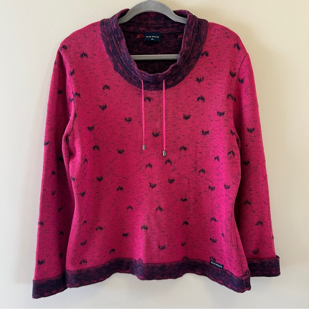 Vintage Blue Willi’s Danish Pink Knit Sweater
